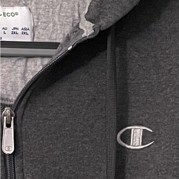 Champion Men's Eco Full-Zip Hoodie in Size L - Picture 3 of 6